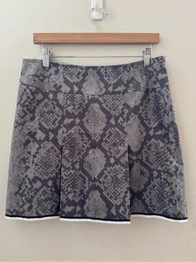 Golfini Women’s Golf Skirt Skort Snake Print Gray Black White Size 6